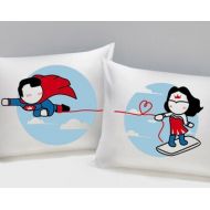 BOLDLOFT Valentines Day Gift for Him Boyfriend Gift Superman Gift Husband Gift Fiance Gift His and Her Gift Couples Gift BoldLoft Couple Pillowcases