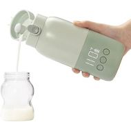 Portable Milk Warmer with Super Fast Charging and Cordless, Instant breastmilk, Formula or Water Warmer with 10 Ounces Big Capacity, Baby Flask for Vehicle,car,Airplane Journey