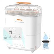 Bololo Baby Bottle Sterilizer and Dryer Sanitizer for Baby Bottles，Breast Pump 600W Stronger Power eletric Bottle Steamer Box LED Touch Screen Auto Shut-Off