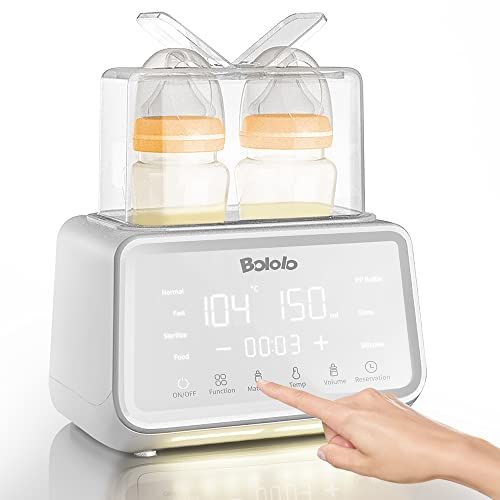  Baby Bottle Warmer Bololo Bottle Warmer for breastmilk 500W Stronger Power Fast Breast Milk Warmer Baby Food Heater with Timer for Twins 24H Temperature Control