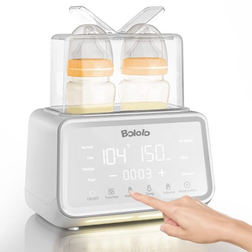  Baby Bottle Warmer Bololo Bottle Warmer for breastmilk 500W Stronger Power Fast Breast Milk Warmer Baby Food Heater with Timer for Twins 24H Temperature Control