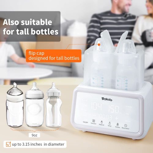  Baby Bottle Warmer Bololo Bottle Warmer for breastmilk 500W Stronger Power Fast Breast Milk Warmer Baby Food Heater with Timer for Twins 24H Temperature Control