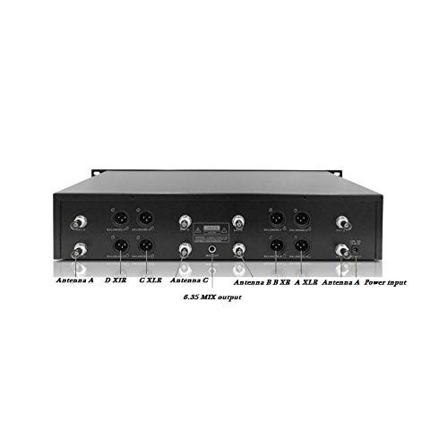  BOLY Boly 8800 Professional 8 Wireless Microphone System Rack Mount Receiv FCC Compliance for Karaoke, PA Speaker, Amplifier, DJ, Party, Wedding, outdoor wedding Conference Family Party