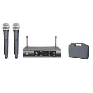 BOLY Boly Pro UHF Dual Wireless Cordless Microphone Mic System with Carrying Case