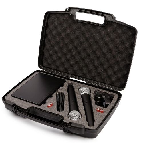  BOLY Boly Pro UHF Dual Wireless Cordless Microphone Mic System with Carrying Case