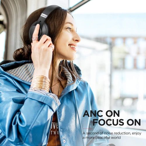  [아마존 핫딜] BOMAKER Bomaker Active Noise Cancelling Headphones, Over Ear Headphones Wireless Bluetooth 5.0, CVC 8.0 Microphone, 360°Volume Dial, Hi-Fi Stereo Sound, with Waterproof Case, for PC/Mobile