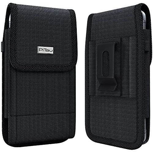  [아마존베스트]Bomea Rugged Nylon iPhone 8 6 6s 7 Holster Black Carrying Cell Phone Holder Belt Clip Holster Case Pouch for iPhone 8 / 6 / 6S / 7 (Fits iPhone with Otterbox Case /Lifeproof Case /