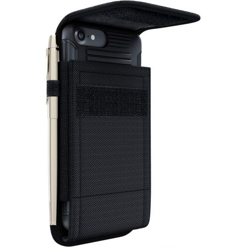 [아마존베스트]Bomea Rugged Nylon iPhone 8 6 6s 7 Holster Black Carrying Cell Phone Holder Belt Clip Holster Case Pouch for iPhone 8 / 6 / 6S / 7 (Fits iPhone with Otterbox Case /Lifeproof Case /