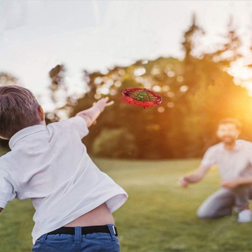  [아마존베스트]Boys Toys Kids Flying Drones Mini Hand Controlled Flying Ball Drone with 2 Speed and LED Light for Kids, Boys and Girls Gift (Red)