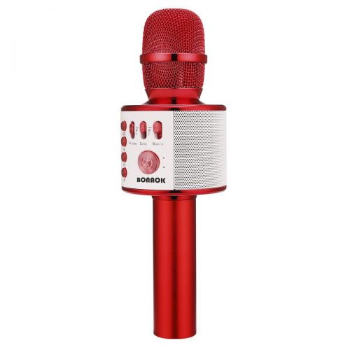  [아마존 핫딜]  [아마존핫딜]BONAOK Wireless Bluetooth Karaoke Microphone,3-in-1 Portable Handheld karaoke Mic Speaker Machine Christmas Birthday Home Party for Android/iPhone/PC or All Smartphone(Q37 Red)