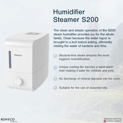  BONECO Steam Humidifier S200 with Cleaning Mode