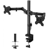 [아마존베스트]BONTEC Monitor Mount 2 Monitors 13-27 Inch LED/LCD Desk Mount Tilting 180° Swivel 360° Height Adjustable 10 kg per Arm VESA 75/100 Black