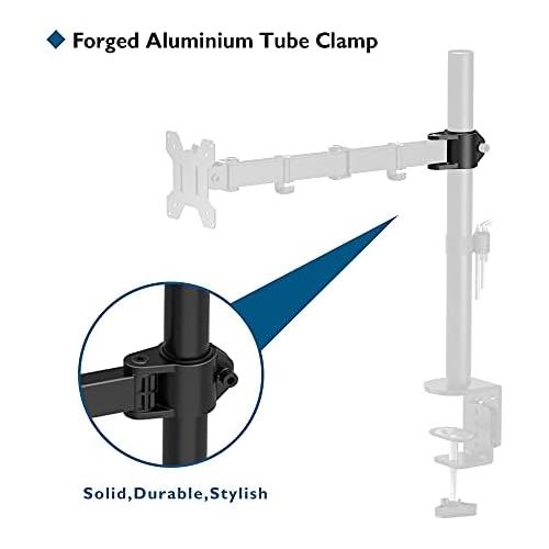  [아마존베스트]BONTEC Monitor Bracket Height Adjustable for LED and LCD 13 - 32 Inch Monitor Desk Monitor Stand Tiltable 180° Pivoting 360° 10 kg (1 Monitor)