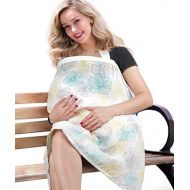 [아마존베스트]BONTIME Nursing Cover - Premium Organic Bamboo Cotton Breastfeeding Cover, Multi Used for Nursing Blanket Full Coverage to Protect Your Privacy,Floral Blossom