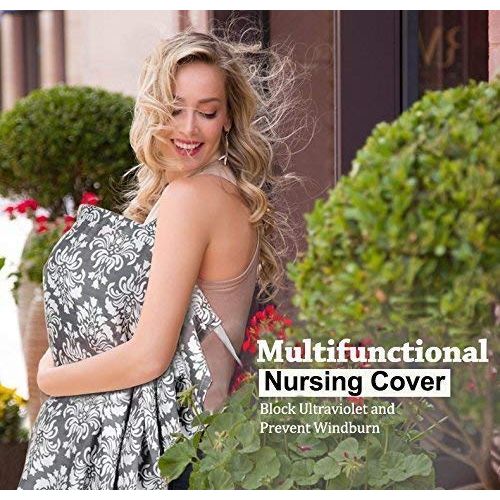  [아마존베스트]BONTIME Nursing Cover - Premium Organic Bamboo Cotton Breastfeeding Cover,Multi Used for Nursing...