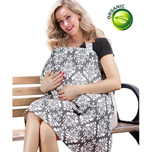  [아마존베스트]BONTIME Nursing Cover - Premium Organic Bamboo Cotton Breastfeeding Cover,Multi Used for Nursing...