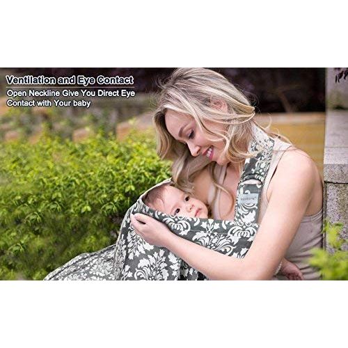  [아마존베스트]BONTIME Nursing Cover - Premium Organic Bamboo Cotton Breastfeeding Cover,Multi Used for Nursing...