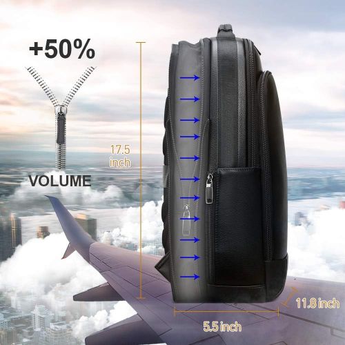  [아마존 핫딜] [아마존핫딜]BOPAI Travel Business Backpack Men 15.6 inch Laptop USB Water-Resistant Rucksack Black