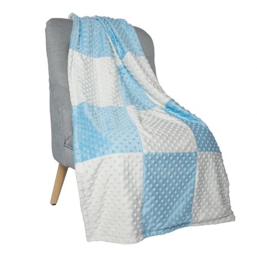  BORITAR Boritar Super Soft Throw Blanket for Both Adults and Children with Minky Raised Dotted, Blue 50 x...