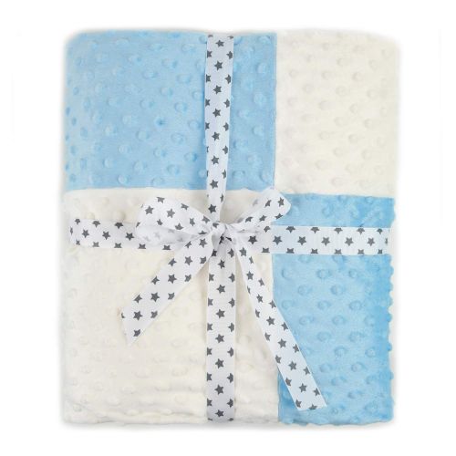  BORITAR Boritar Super Soft Throw Blanket for Both Adults and Children with Minky Raised Dotted, Blue 50 x...