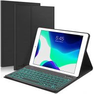 [아마존베스트]New iPad 10.2 8th 7th Generation 2019 Keyboard Case, Boriyuan 7 Colors Backlit Detachable Keyboard Slim Leather Folio Smart Cover for iPad 10.2 Inch/iPad Air 10.5(3rd Gen)/iPad Pro