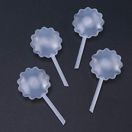  [아마존베스트]Strawberry Pipettes, BOROLA Liquor Injectors Plastic Pipettes Squeeze Dropper Disposable 4ml Mini Flavor Injector for Chocolate Strawberries Ice Cream Mini Cakes (50 Pcs, Flower Sh