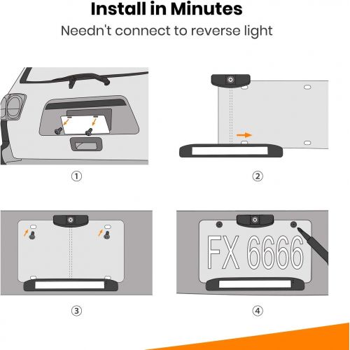  BOSCAM SunGo Solar Kabellos Rueckfahrkamera Set, DIY Installation ohne Verkabelung, Drahtlose Digitale Rueckfahrkamera mit Stabilem Signal, Funk Rueckfahrkamera mit IP68 Wasserdichtem