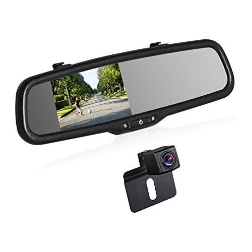  Boscam K2 Reversing Camera Set, Wireless, 14.4 cm / 4.3 Inch LCD Colour Display In Rear View Mirror, IP 68 Waterproof, Reversing Camera with Night Vision For Car, Bus, Lorry, Schoo