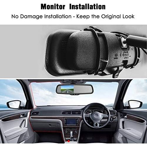  Boscam K2 Reversing Camera Set, Wireless, 14.4 cm / 4.3 Inch LCD Colour Display In Rear View Mirror, IP 68 Waterproof, Reversing Camera with Night Vision For Car, Bus, Lorry, Schoo