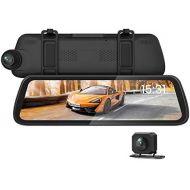Boscam R2 9.35 Inch Mirror Dash Cam with 1080P Reversing Camera, Dash Cam Car Front and Rear with Night Vision in Starlight, Car Camera with Streaming Media, GPS Tracking, G Sensor