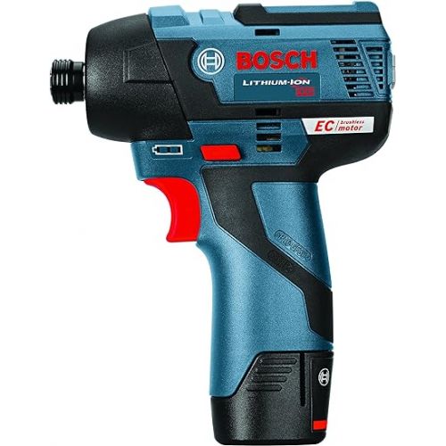  BOSCH 12-Volt Max EC Brushless Impact Driver Kit 2 battery kit PS42-02 12.70 Inch x 9.50 Inch x 4.10 Inch