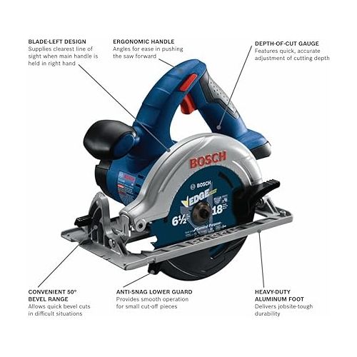  BOSCH Bare-Tool CCS180B 18-Volt Lithium-Ion 6-1/2-Inch Lithium-Ion Circular Saw