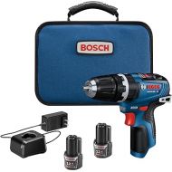 Bosch GSB12V-300B22 12V Max Brushless 3/8 In. Hammer Drill/Driver Kit with (2) 2.0 Ah Batteries