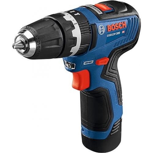  Bosch GSB12V-300B22 12V Max Brushless 3/8 In. Hammer Drill/Driver Kit with (2) 2.0 Ah Batteries