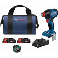 BOSCH GDX18V-1860CB25 18V Connected-Ready Two-In-One 1/4 In. and 1/2 In. Bit/Socket Impact Driver/Wrench Kit with (2) CORE18V® 4 Ah Advanced Power Batteries and (1) Connectivity Module