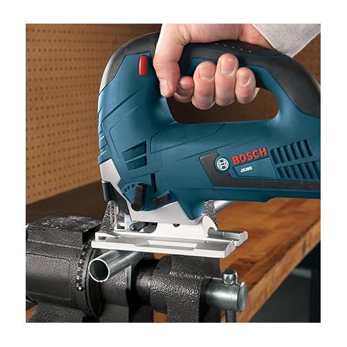  BOSCH JS365 120V 6.5 Amp Top-Handle Jigsaw Kit Variable Speed, 45 Degree Bevel Cuts, Up to 3,000 SPM