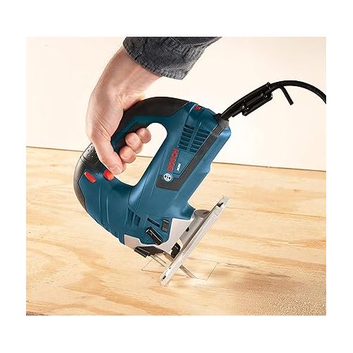  BOSCH JS365 120V 6.5 Amp Top-Handle Jigsaw Kit Variable Speed, 45 Degree Bevel Cuts, Up to 3,000 SPM