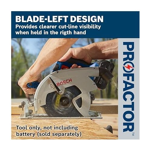  BOSCH GKS18V-26LN PROFACTOR™ 18V 7-1/4 In. Blade-Left Circular Saw (Bare Tool)