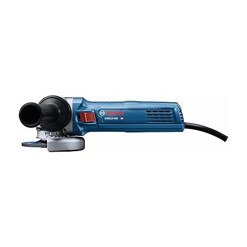  BOSCH GWS10-450 4-1/2 In. Ergonomic Angle Grinder with Slide Switch, Black