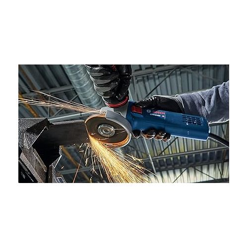  BOSCH GWS10-450 4-1/2 In. Ergonomic Angle Grinder with Slide Switch, Black