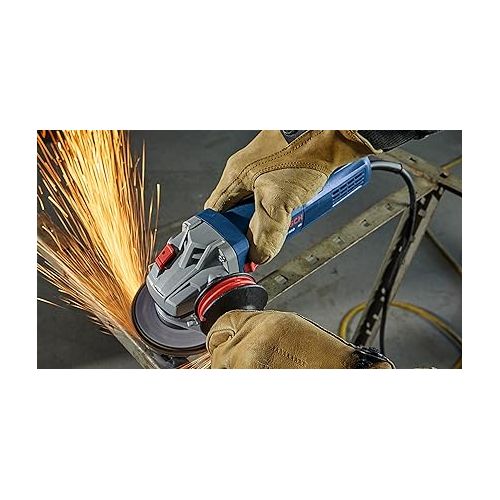  BOSCH GWS10-450 4-1/2 In. Ergonomic Angle Grinder with Slide Switch, Black