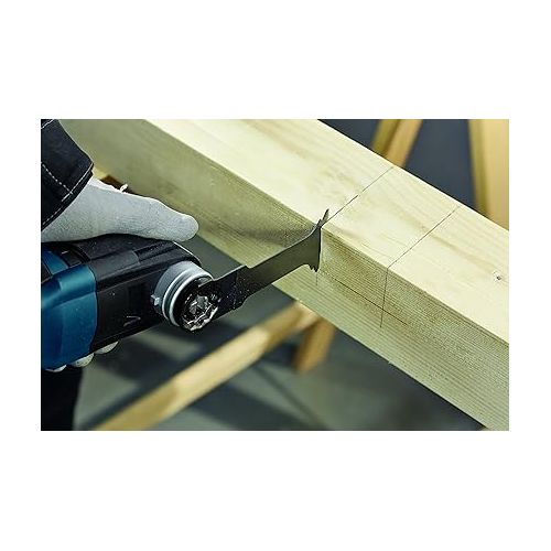  BOSCH OSM200F 1-Piece 2 In. StarlockMax Oscillating Multi Tool All Purpose Bi-Metal Plunge Cut Blade for Extreme-Duty Applications in Wood, Wood with Nails, Drywall, PVC, Metal (Nails and Staples)