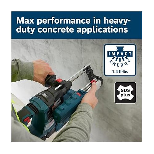  BOSCH GBH18V-22N 18V Brushless SDS-plus® Bulldog™ 3/4 In. Rotary Hammer (Bare Tool)