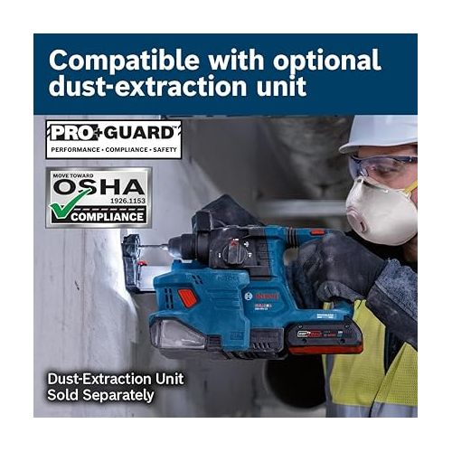  BOSCH GBH18V-22N 18V Brushless SDS-plus® Bulldog™ 3/4 In. Rotary Hammer (Bare Tool)