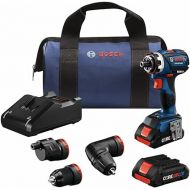 BOSCH GSR18V-535FCB15 18V Drill/Driver with 5-In-1 Flexiclick® System and (1) CORE18V® 4 Ah Advanced Power Battery, Black Blue