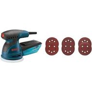 Bosch ROS20VSC Random Orbit Sander with Carrying Bag, 5-Inch, Blue, with 6-Pack Sanding Discs