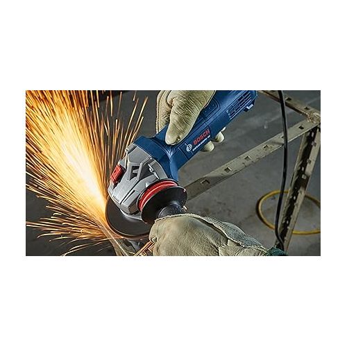  BOSCH GWS10-450PD 4-1/2 In. Ergonomic Angle Grinder with No Lock-On Paddle Switch