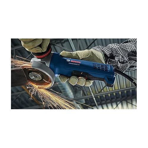  BOSCH GWS10-450PD 4-1/2 In. Ergonomic Angle Grinder with No Lock-On Paddle Switch