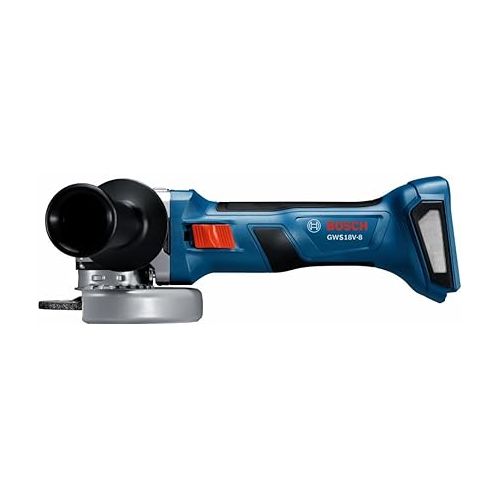  BOSCH GWS18V-8N 18V Brushless 4-1/2 In. Angle Grinder with Slide Switch (Bare Tool),Black/grey/blue