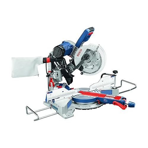  BOSCH CM10GD Compact Miter Saw - 15 Amp Corded 10 Inch Dual-Bevel Sliding Glide Miter Saw with 60-Tooth Carbide Saw Blade